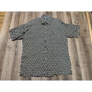 Corsini Shirt, Men's Size Large, Brown Yellow, Button Up, Short Sleeve